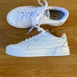 Puma White Low-Top Platform Sneaker